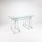 Postmoderner Minimalistischer Schreibtisch aus Stahl & Glas, 1980er 10