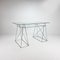 Postmodern Minimalist Steel and Glass Desk, 1980s 9