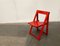 Mid-Century Wooden Red Trieste Folding Chair by Aldo Jacober, 1960s, Image 1