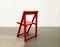 Mid-Century Wooden Red Trieste Folding Chair by Aldo Jacober, 1960s 20