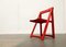 Mid-Century Wooden Red Trieste Folding Chair by Aldo Jacober, 1960s 6
