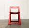 Mid-Century Wooden Red Trieste Folding Chair by Aldo Jacober, 1960s 17