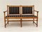 Scandinavian Bench-Sofa in Ash Wood & Wool, 1950s 1