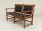 Scandinavian Bench-Sofa in Ash Wood & Wool, 1950s 8