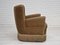 Danish Beech Velour Chair, 1970s 2