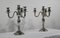 Silver Bronze Candleholders, Late 19th Century, Set of 2 3