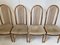 Vintage French Dining Chairs in Bentwood & Velvet from Baumann, 1970s, Set of 4 6