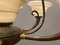 Lámpara de araña italiana de bronce con pantalla de cristal de Murano, años 50, Imagen 6