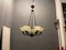 Italian Bronze Murano Glass Shade Chandelier, 1950s, Image 4