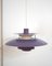 Ph5 Purple Pendant Lamp attributed to Poul Henningsen for Louis Poulsen, Denmark, 1960s 6
