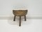 Rustic French Wooden Tripod Stool, 1950s 3