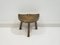 Rustic French Wooden Tripod Stool, 1950s, Image 3