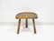 Rustic French Wooden Tripod Stool, 1950s 1