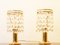 Brass and Crystal Bedside Table Lights from Bakalowits & Söhne, Vienna, Austria, 1960s Set of 2 1