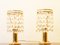 Brass and Crystal Bedside Table Lights from Bakalowits & Söhne, Vienna, Austria, 1960s Set of 2, Image 1