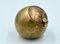 Patinated Brass Spherical Ashtray with Flip-Top Lid, Almazan, Spain, 1960s 1