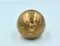 Posacenere sferico in ottone patinato con coperchio ribaltabile, Almazan, Spagna, anni '60, Immagine 5