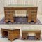 English Desk in Veneer and Green Leather, 1950s 2