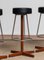 Teak Chrome and Black Faux Leather Swivel Bar Stools by Börje Johanson, 1960s, Set of 3 7