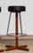 Teak Chrome and Black Faux Leather Swivel Bar Stools by Börje Johanson, 1960s, Set of 3, Image 6