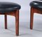 Chaise Longue and Pouf in Rosewood and Black Leather by Sven Ellekaer for Christian Linneberg, 1962, Set of 2 2