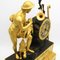 Reloj de péndulo Imperio de bronce dorado, siglo XIX, Imagen 10
