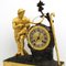 Reloj de péndulo Imperio de bronce dorado, siglo XIX, Imagen 11