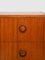 High Teak Chest of Drawers with Wooden Knobs, 1950s 5