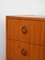 High Teak Chest of Drawers with Wooden Knobs, 1950s 9