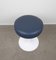 Blue Leather Stools with White Trumpet Foot from Wattenheimer Kunststoffwerke, Germany, 1970s, Set of 4 9
