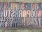 Blocchi da stampa vintage industriali in legno con lettere e numeri, anni '30, Immagine 3