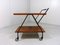 Teak Trolley with Botanical Tile Top, 1960s 9