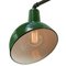 Vintage Industrial Green Enamel Cast Iron Wall Lights, 1950s, Image 4