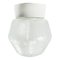 Lámparas de techo vintage de porcelana blanca de vidrio esmerilado, Imagen 1