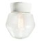 Vintage White Porcelain Frosted Glass Ceiling Lamps 3