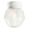 Weiße Vintage Deckenlampen aus Milchglas aus Porzellan 3
