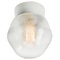 Vintage White Porcelain Frosted Glass Ceiling Lamps, Image 7