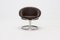 Italian Chromed Tubular Steel and Leather Cantilever Lounge Chair, 1970s, Image 1