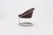 Italian Chromed Tubular Steel and Leather Cantilever Lounge Chair, 1970s, Image 6