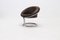 Italian Chromed Tubular Steel and Leather Cantilever Lounge Chair, 1970s, Image 8