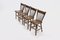 Dutch Brutalist Oak Dining Chairs, 1960s, Set of 4 9