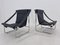 Fauteuils Mid-Century en Chrome et Cuir, 1970s, Set de 2 4