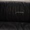 Three-Seater Sofa in Black Leather by Rolf Benz, Image 4