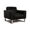 Armchair in Black Leather by Rolf Benz 1