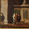 Architectural View and Characters, 1600s, Oil on Canvas, Framed, Image 3