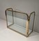 Brass Framed Fire Screen with Glass Shutters, 1970s, Image 2