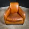 Molinari Armchair in Cognac Bull Leather 1