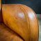 Molinari Armchair in Cognac Bull Leather 14