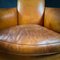 Molinari Armchair in Cognac Bull Leather 15