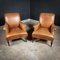 Englische Vintage Stühle aus Leder, 2er Set 2
